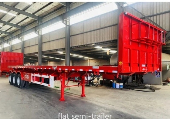 Type de bras croisé 3/4/5 essieux 60 tonnes 40FT remorque conteneur camion plat lit semi-remorque