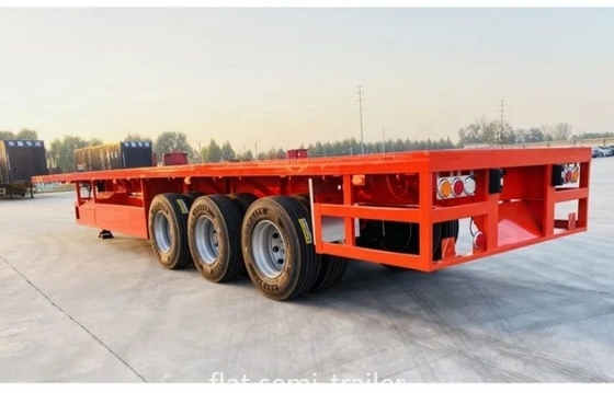 Personnaliser une remorque à lit plat de 40 tonnes et 50 tonnes pour voiture avec des systèmes de suspension de type bras croisé