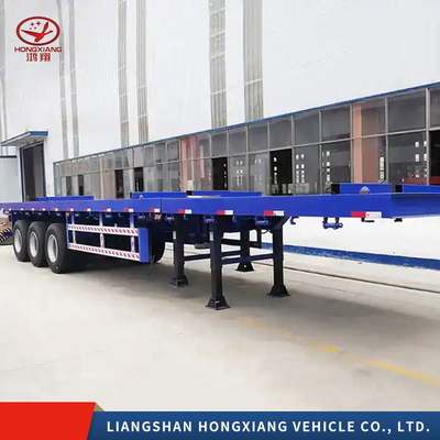 5.5 tonnes de conteneur transportant une remorque d'occasion 3 essieux squelette semi-remorque avec 1