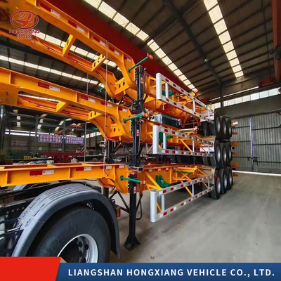Type de système de suspension: récipient en acier à liaisons multiples cadre de transport semi-remorque