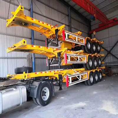 Trailers Fabrication système de freinage à double ligne Esquelette conteneur semi-remorque camion