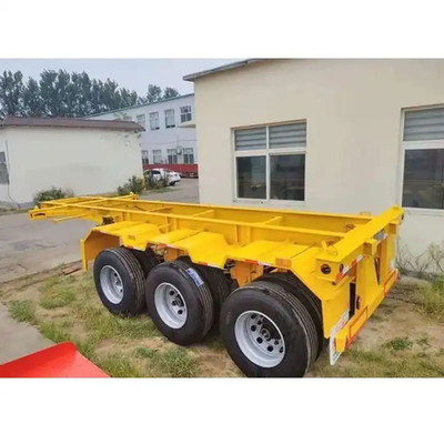 Semi-remorque camion en acier conteneur squelettique semi-remorque avec système de freinage double ligne
