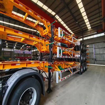 Service exceptionnel Chassis de conteneur-porteur squelette semi-remorque à bande de roulement de 1820 mm