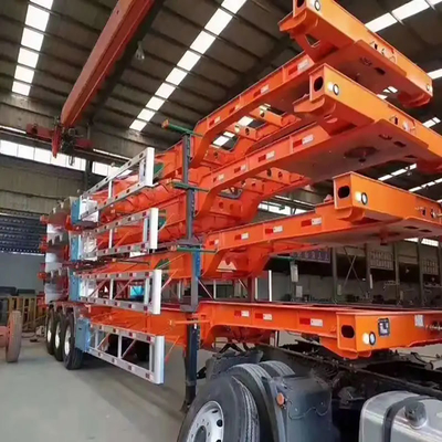Service exceptionnel Chassis de conteneur-porteur squelette semi-remorque à bande de roulement de 1820 mm