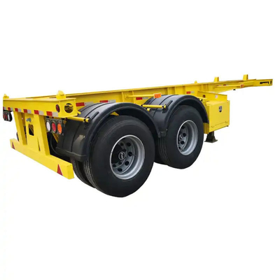 3 essieux traction à traction Dolly Skeleton Full Truck Trailer avec système de freinage à double ligne