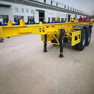 3 essieux traction à traction Dolly Skeleton Full Truck Trailer avec système de freinage à double ligne