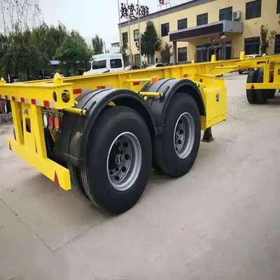 Chassis d'un conteneur auto-dépliant pour le transport par système de freinage à double ligne immobilisé