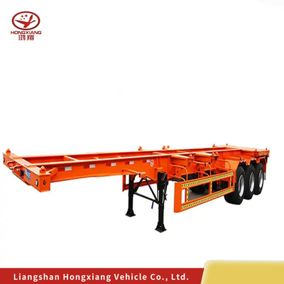 Auto-dépôt 3 essieux Evergrow squelette semi-remorque transport de fret conteneur de transport