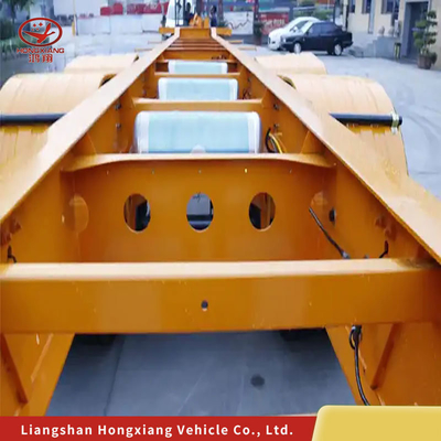 Chassis à conteneur à plat, remorque à squelette avec système de freinage à double ligne